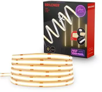 Briloner Pimp Your Panel COB LED Streifen Erweiterungsset 2,6m warmwei&szlig; 3000K (8056320)