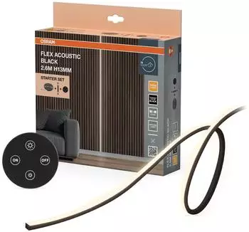Osram Flex Acoustic Black 2,6m / 13mm warmweiß Starter Set