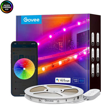 Govee RGBIC Wi-Fi + Bluetooth-Lichtstreifen mit Schutzbeschichtung 5m (H619A)