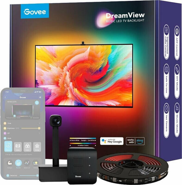 Govee DreamView T1 WiFi TV LED RGBIC Strip für 55-65" TV/PC (H61993D1) Test  TOP Angebote ab 72,99 € (April 2023)