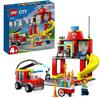 LEGO® Konstruktionsspielsteine »Feuerwehrstation und Löschauto (60375), LEGO®
