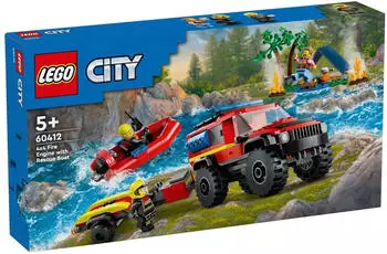 LEGO City - Feuerwehrgel&auml;ndewagen mit Rettungsboot (60412)