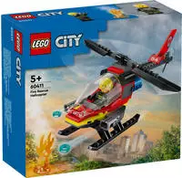 LEGO Konstruktionsspielsteine "Feuerwehrhubschrauber (60411), LEGO City" Made in