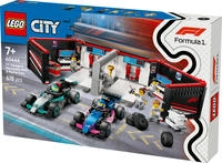 LEGO Konstruktionsspielsteine "F1 Garage mit Mercedes-AMG & Alpine Rennautos (60444),