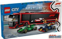 LEGO Konstruktionsspielsteine "F1 Transporter mit RB20 & AMR24 F1 Rennautos (60445),