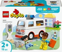 LEGO Konstruktionsspielsteine "Rettungswagen mit Fahrer (10447), LEGO DUPLO Town"