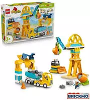 LEGO Konstruktionsspielsteine "Baustelle mit Baufahrzeugen &ndash; 3-in-1-Set (10476),