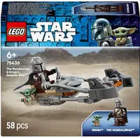LEGO Konstruktionsspielsteine "Der Mandalorianer und Grogu auf ihrem Speeder Bike