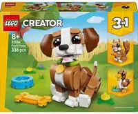 LEGO Konstruktionsspielsteine "Niedliche Tiere: Verspielter Welpe (31382), LEGO