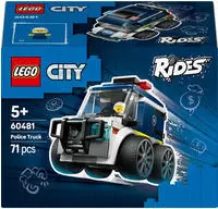 LEGO City 60481 Coole Flitzer Polizei-Truck, Spielzeugauto und Minifigur