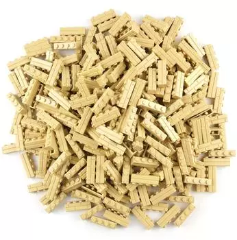 LEGO LEGO 1x4 Mauersteine hellbeige, 100 St&uuml;ck (1x4_Mauer_Beige_100)