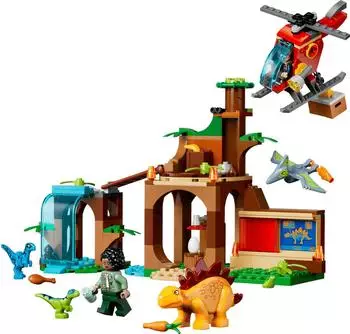 LEGO Jurassic World - Rettungszentrum f&uuml;r Junge Velociraptoren, Stegosaurier und Pteranodon (77981)