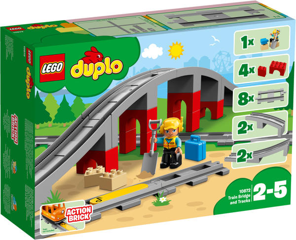 LEGO Duplo - Eisenbahnbrücke und Schienen (10872)