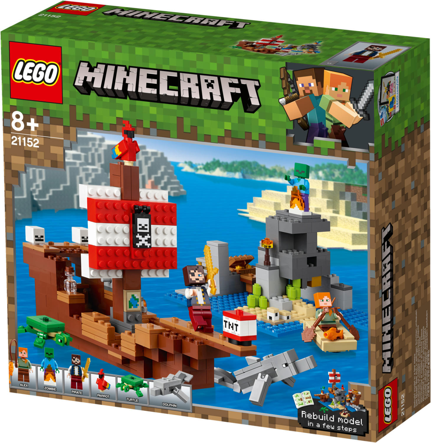 LEGO Minecraft - Das Piratenschiff-Abenteuer (21152) Test TOP Angebote ab  84,56 € (April 2023)