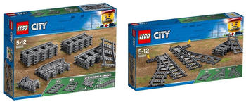 LEGO City 2er Set: 60205 Schienen + 60238 Weichen