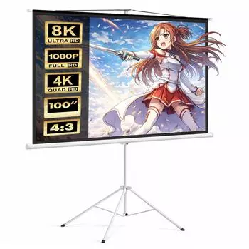 Maclean Stativ-Projektionsleinwand 100" 4:3 200x150cm (MC-595)