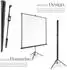 TecTake Ausziehbare Projektionsleinwand mit Stativ, Polyester, 110