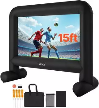 VEVOR Aufblasbare Beamer-Leinwand 600D, 16:9, 354x130x290cm