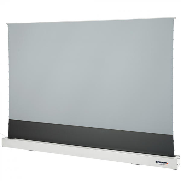 celexon CLR HomeCinema UST elektrische Boden-Leinwand weiß 243 x 137 cm