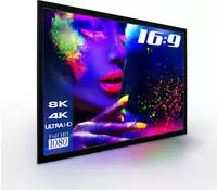 eSmart 144561470, eSmart Professional MIRALE Tageslicht-Rahmen Leinwand Grau 400 x