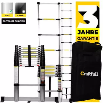 Craftfull Alu Soft-Close Teleskopleiter 3,2 Meter (DLT210E)