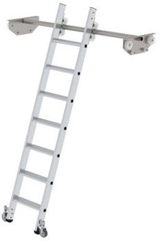 Günzburger Steigtechnik Aluminium-Regalleiter für Doppelregal 7 Stufen (44607)