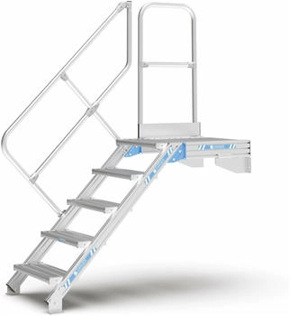 Zarges LM-Treppe mit Plattform 45° 5 Stufen 800 mm 1.07 m