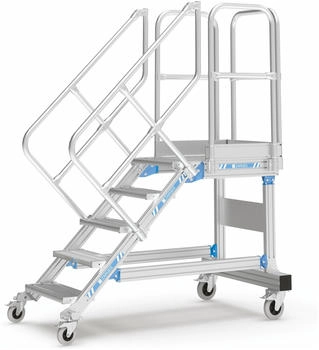 Zarges Plattformtreppe fahrbar 60° 16 Stufen 600 mm x 4.25 m 60 Grad breite 600 mm