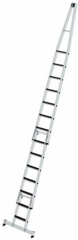 Munk Stufen-Glasreinigerleiter-Satz mit nivello-Traverse und clip-step R13 Kombi mit 2 Unterteilen