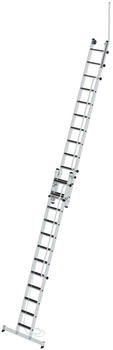 Munk Stufen-Seilzugleiter 2-teilig mit Handlauf und Ausstiegsholm 2x12 Stufen