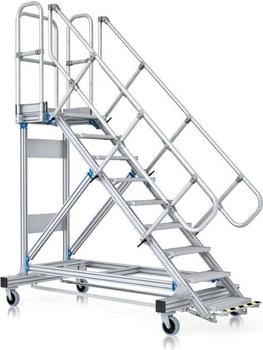 Zarges Plattformtreppe Ergo Stop 60° 14 Stufen 800 mm 3.75 m