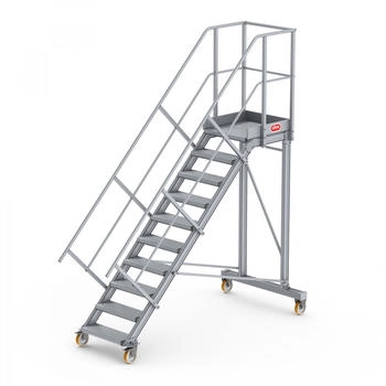 Altrex fahrbare Podesttreppe mit 4 Rollen inkl. Handläufe 45° (224510)