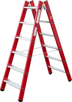 iller-Leiter Iller Kunststoff GFK mit Aluminium Stufen 2x10 Stufen (45610-7)