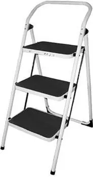 Proregal Small Giraffe Einseitige Metall- | 3 Stufen Schwarz 150kg Tragkraft - silber Metall RST314