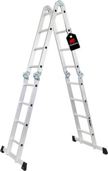 Proregal Sprossen- MULTISTEP mit Ger&uuml;stplattform Aluminium 4x4 Sprossen bis zu 4,6 m H&ouml;he Traglast 150kg (RYM1-02)
