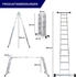 Proregal Sprossen- MULTISTEP mit Gerüstplattform Aluminium 4x4 Sprossen bis zu 4,6 m Höhe Traglast 150kg (RYM1-02)