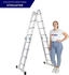 Proregal Sprossen- MULTISTEP mit Gerüstplattform Aluminium 4x4 Sprossen bis zu 4,6 m Höhe Traglast 150kg (RYM1-02)