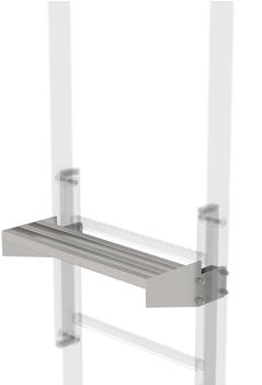 Günzburger Steigtechnik Ausstiegstritt Edelstahl Spaltmaß 200 mm für Steigleitern (068968)