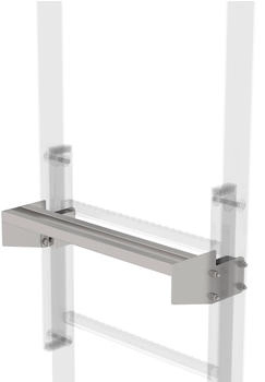 Günzburger Steigtechnik Ausstiegstritt Edelstahl Spaltmaß 150 mm für Steigleitern (068967)