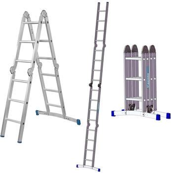 Mauderer Bavaria Sechsgelenkleiter mit Rastgelenk und gebogener Traverse 981-6 Kofferraumleiter 4x5 Sprossen (98120001)