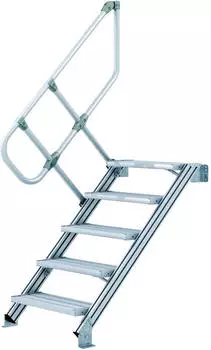 Zarges Treppe aus Leichtmetall 5 Stufen Neigung 45 Grad (40055324)
