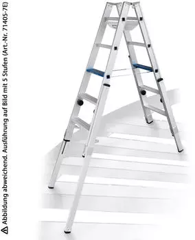iller-Leiter Iller Treppenhausleiter Multilift Ergo Plus eloxiert 2x8 Stufen (71408-7E)