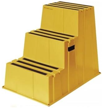 Twinco Schwerlasttritt 3 Stufen Plattformh&ouml;he 730 mm Kunststoff gelb (6800-3)