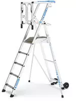 Zarges fahrbar geb&ouml;rdelte Teleskop Plattformleiter ZAP SAFEMASTER MAX S 3...