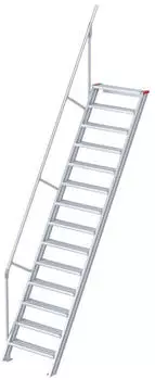 Euroline 510 Treppe 60&deg; 1000mm Stufenbreite 14 Stufen Alu gerieft (5106314)