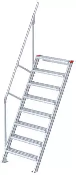 Euroline 510 Treppe 60&deg; 800mm Stufenbreite 8 Stufen Alu gerieft (5106208)