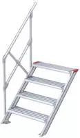 Euroline 510 Treppe 45&deg; 600mm Stufenbreite 4 Stufen Alu gerieft