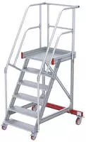 Euroline 513 Wartungsb&uuml;hne 60&deg; 1000mm Stufenbreite 6 Stufen Alu gerieft
