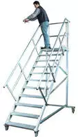Euroline 513 Wartungsb&uuml;hne 45&deg; 800mm Stufenbreite 14 Stufen Alu gerieft
