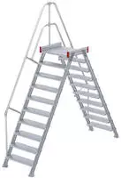 Euroline 512 &Uuml;bergang 60&deg; 1000mm Stufenbreite 2x10 Stufen Alu gerieft